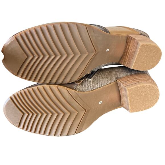 Corkys Elite Ankle Boots Womens Size 9 Brown/Cashew Multi Fabric Leather Ties - Picture 9 of 9